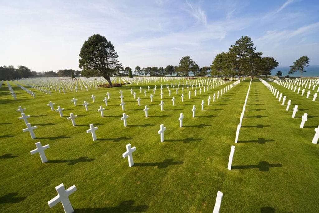The American Cemetery at Colleville-sur-Mer in Normandy