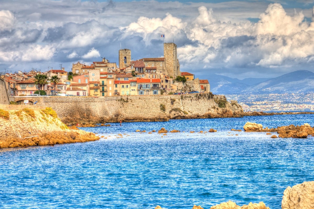 The old town of Antibes on the Riviera